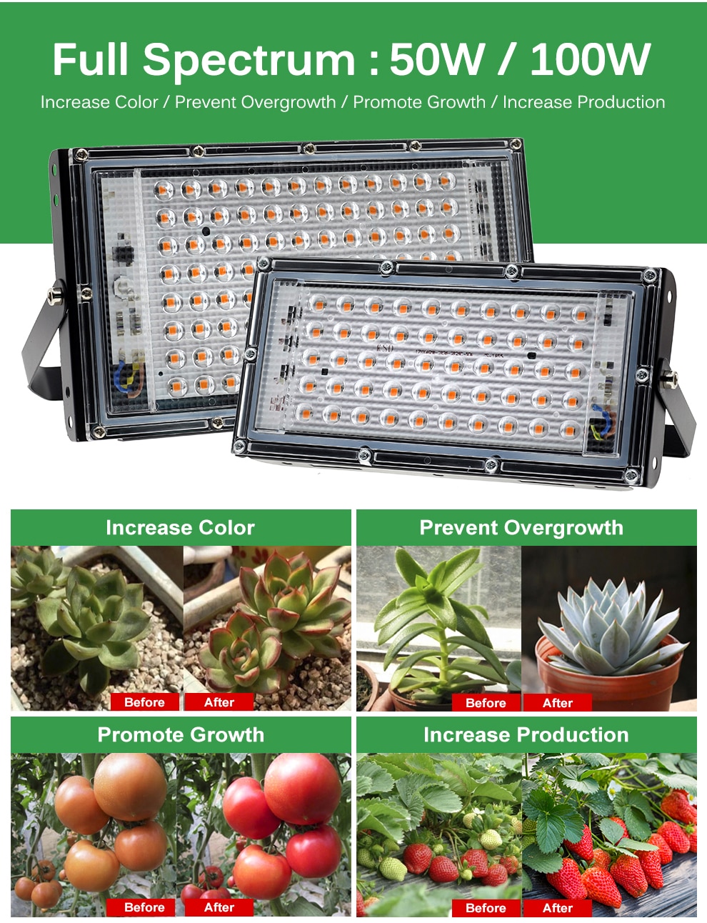 50W / 100W LED Hydroponics Lamp 50W / 100W LED Hydroponics Lamp