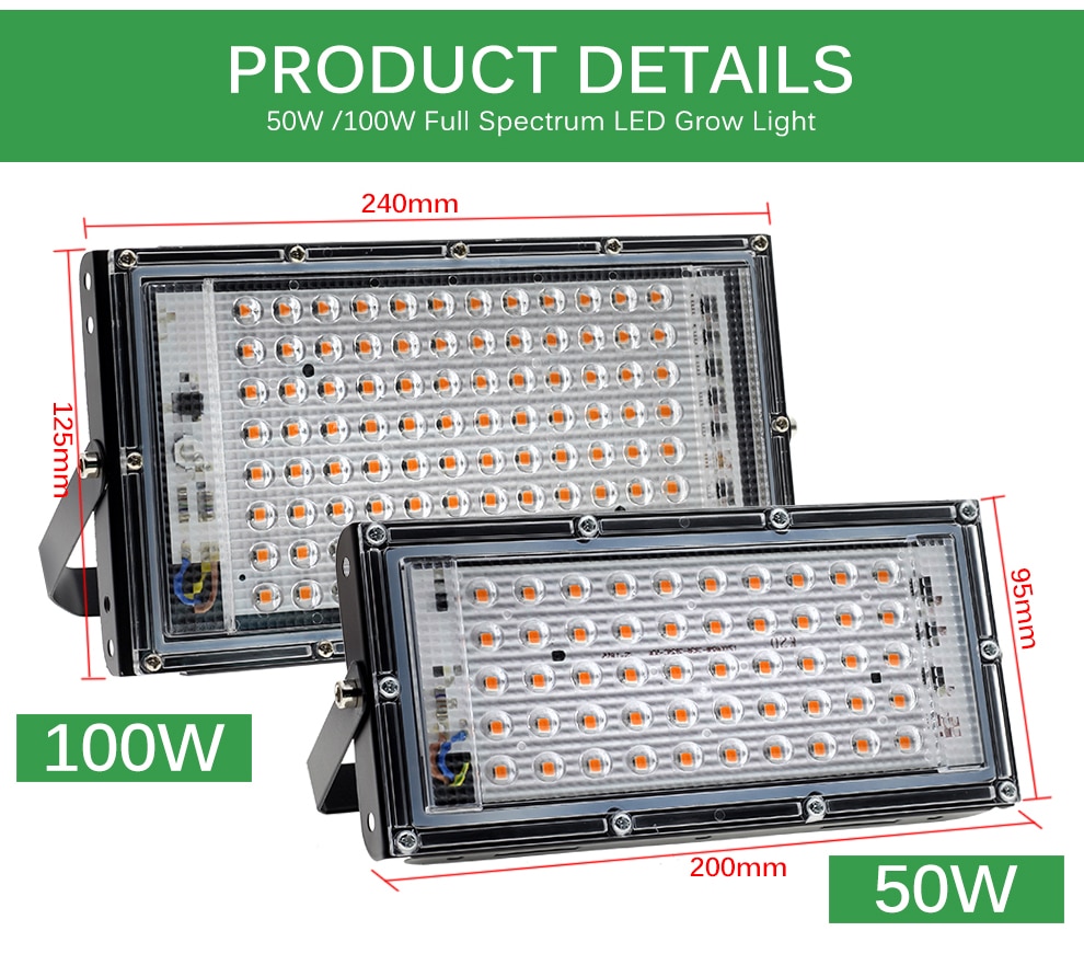 50W / 100W LED Hydroponics Lamp 50W / 100W LED Hydroponics Lamp