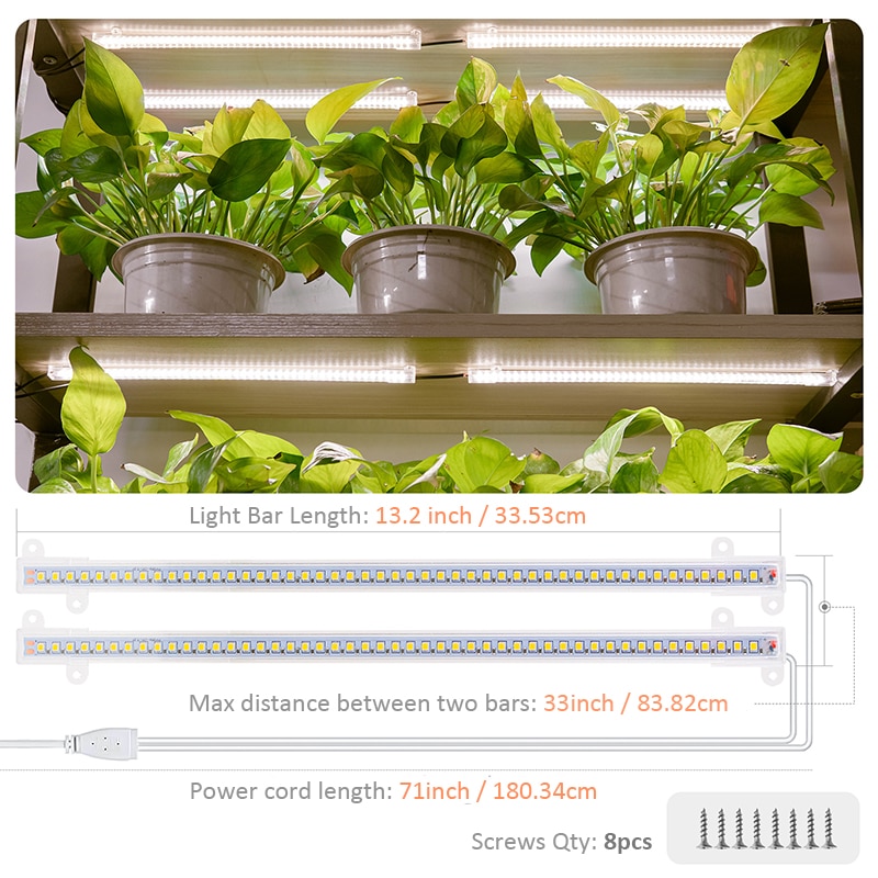 Set of 2 LED Grow Light Strips Set of 2 LED Grow Light Strips