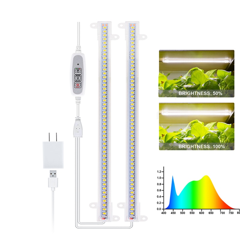 Set of 2 LED Grow Light Strips Set of 2 LED Grow Light Strips