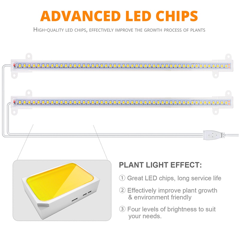 Set of 2 LED Grow Light Strips Set of 2 LED Grow Light Strips