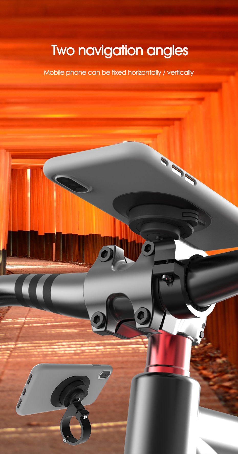 Aluminum Alloy Bike Mobile Phone Holder Adjustable Bicycle Phone Holder MTB Phone Stand Cycling Accessories Moto Handlebar Clip Aluminum Alloy Bike Mobile Phone Holder Adjustable Bicycle Phone Holder MTB Phone Stand Cycling Accessories Moto Handlebar Clip