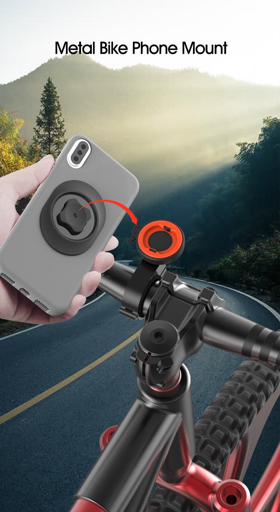 Aluminum Alloy Bike Mobile Phone Holder Adjustable Bicycle Phone Holder MTB Phone Stand Cycling Accessories Moto Handlebar Clip Aluminum Alloy Bike Mobile Phone Holder Adjustable Bicycle Phone Holder MTB Phone Stand Cycling Accessories Moto Handlebar Clip