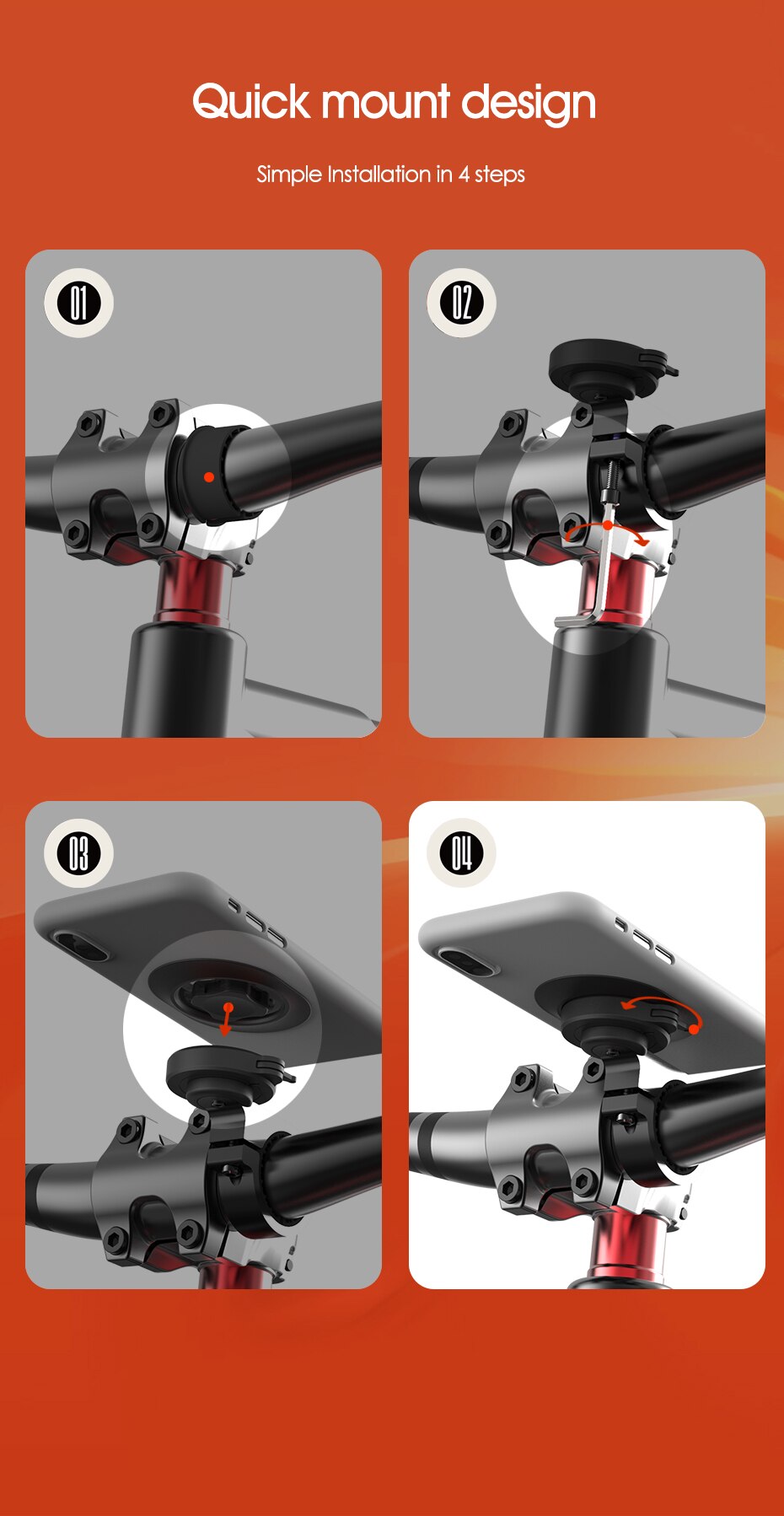 Aluminum Alloy Bike Mobile Phone Holder Adjustable Bicycle Phone Holder MTB Phone Stand Cycling Accessories Moto Handlebar Clip Aluminum Alloy Bike Mobile Phone Holder Adjustable Bicycle Phone Holder MTB Phone Stand Cycling Accessories Moto Handlebar Clip