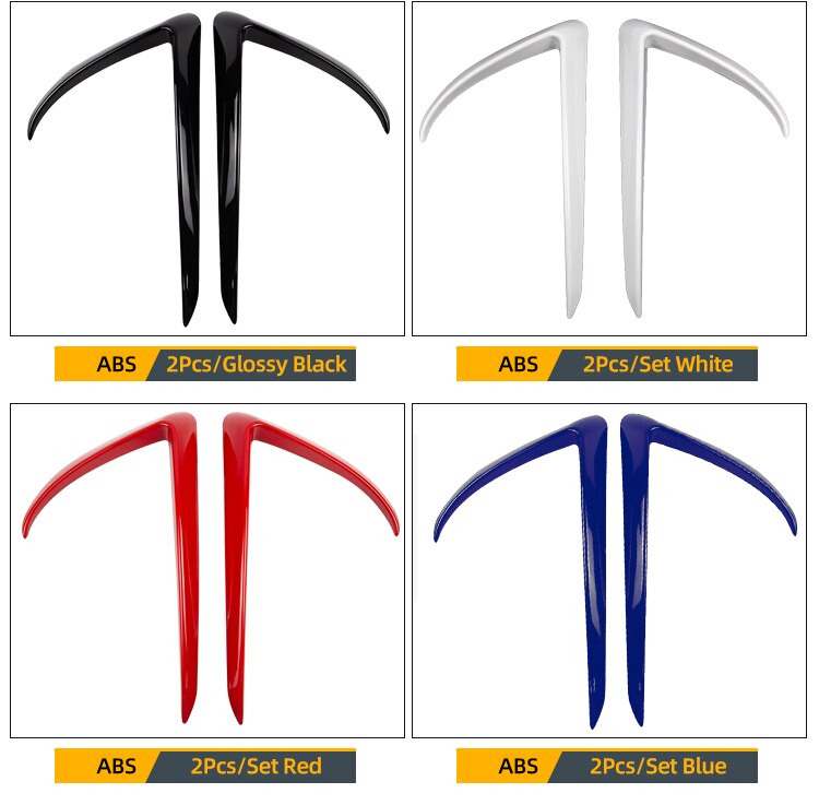 Model3 Tesla Front Blade Trim For Tesla Model 3 2021 Accessories ABS Carbon Fiber Car Accessories Tesla Model Three