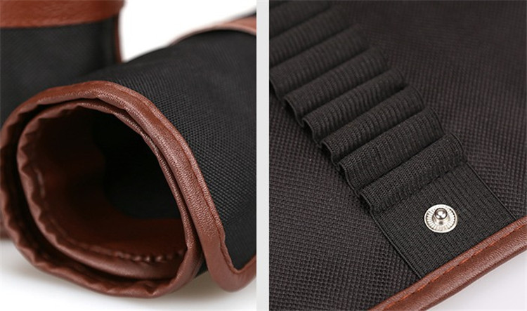 36/48/72 Holes Penalty Pencil Case School Canvas Roll Pouch Makeup Comestic Brown Brush Pen Storage Pecncil Box Estuches School 36/48/72 Holes Penalty Pencil Case School Canvas Roll Pouch Makeup Comestic Brown Brush Pen Storage Pecncil Box Estuches School