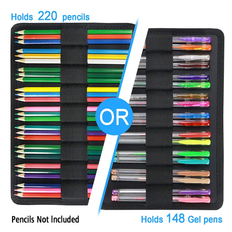 216 Slots Large Capacity Pencil Bag Case Organizer Cosmetic Bag For Colored Pencil Watercolor Pen Markers Gel Pens Great Gifts 216 Slots Large Capacity Pencil Bag Case Organizer Cosmetic Bag For Colored Pencil Watercolor Pen Markers Gel Pens Great Gifts