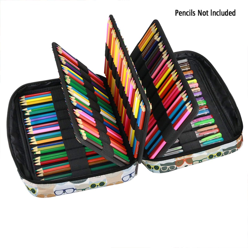 216 Slots Large Capacity Pencil Bag Case Organizer Cosmetic Bag For Colored Pencil Watercolor Pen Markers Gel Pens Great Gifts 216 Slots Large Capacity Pencil Bag Case Organizer Cosmetic Bag For Colored Pencil Watercolor Pen Markers Gel Pens Great Gifts
