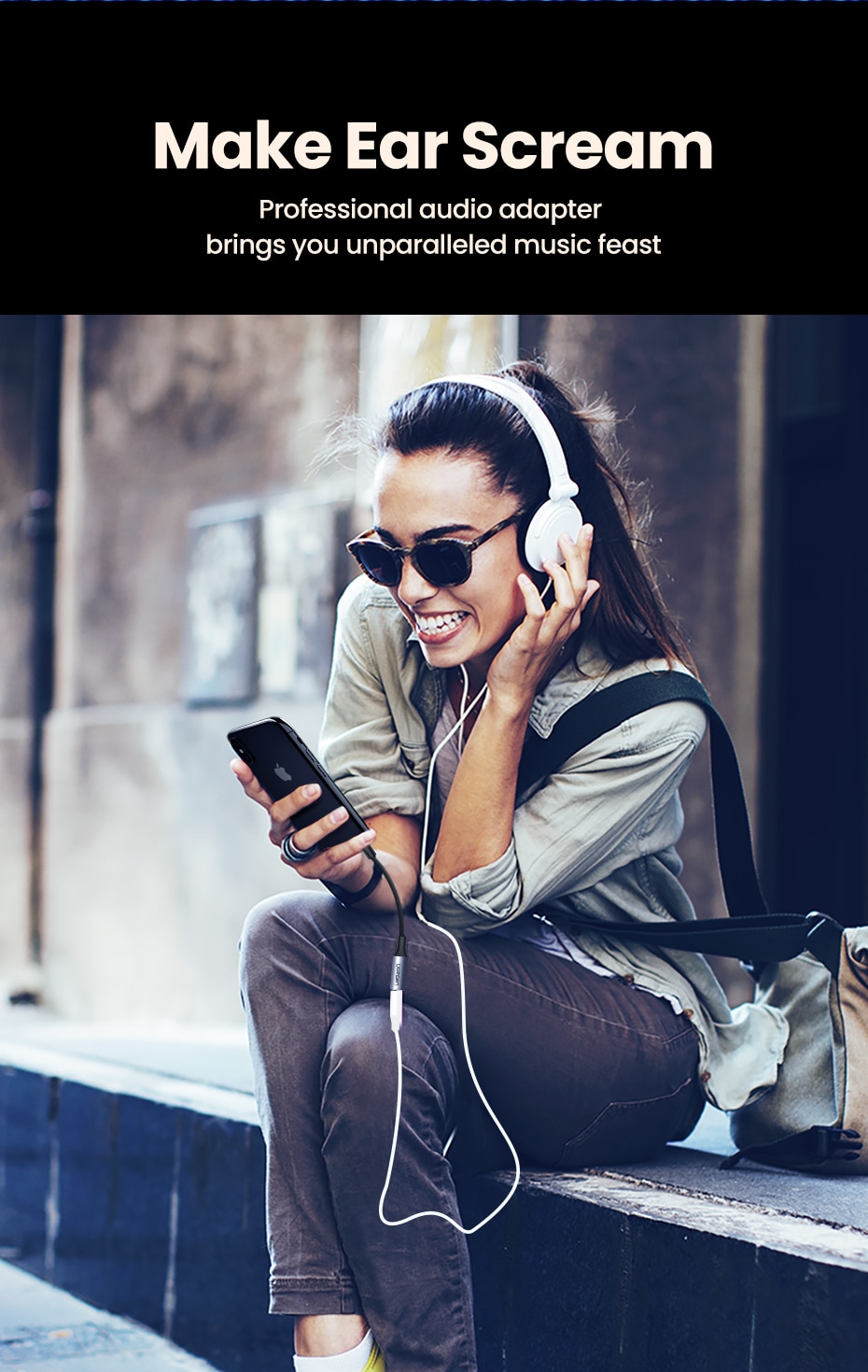 Ugreen MFi Lightning to 3.5mm Headphones Adapter for iPhone 12 11 Pro 8 7 Aux 3.5mm Jack Cable for Lightning Adapter Accessories Ugreen MFi Lightning to 3.5mm Headphones Adapter for iPhone 12 11 Pro 8 7 Aux 3.5mm Jack Cable for Lightning Adapter Accessories