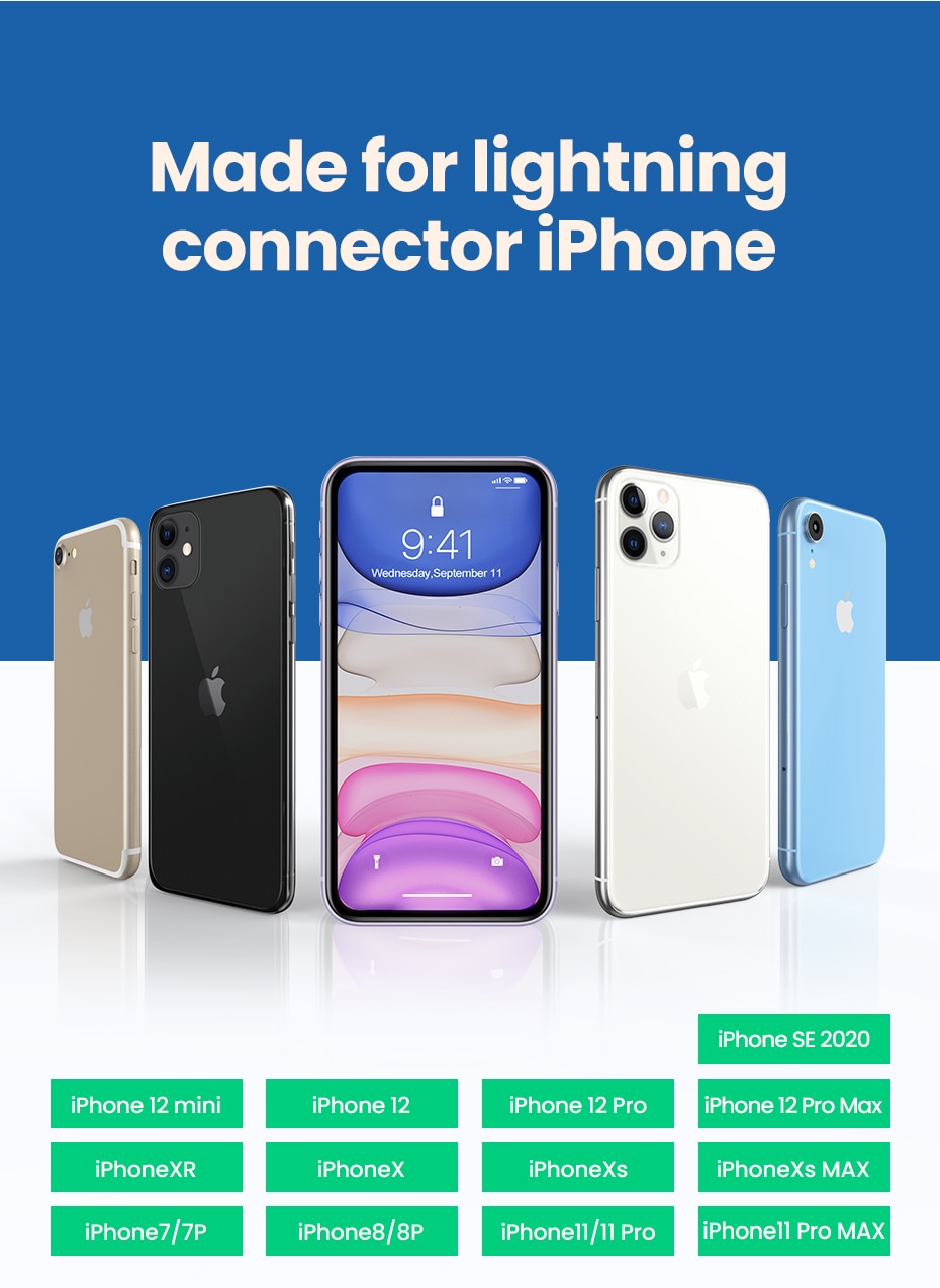 Ugreen MFi Lightning to 3.5mm Headphones Adapter for iPhone 12 11 Pro 8 7 Aux 3.5mm Jack Cable for Lightning Adapter Accessories Ugreen MFi Lightning to 3.5mm Headphones Adapter for iPhone 12 11 Pro 8 7 Aux 3.5mm Jack Cable for Lightning Adapter Accessories