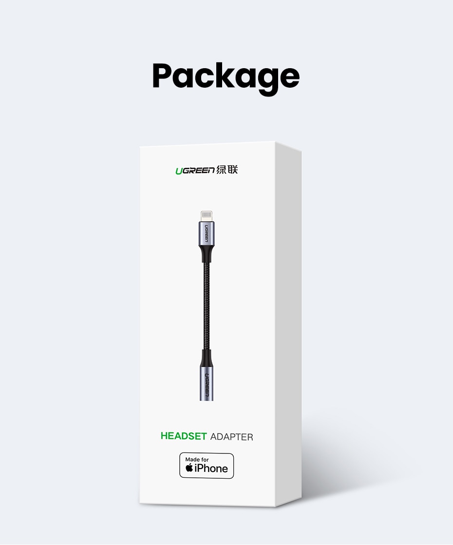 Ugreen MFi Lightning to 3.5mm Headphones Adapter for iPhone 12 11 Pro 8 7 Aux 3.5mm Jack Cable for Lightning Adapter Accessories Ugreen MFi Lightning to 3.5mm Headphones Adapter for iPhone 12 11 Pro 8 7 Aux 3.5mm Jack Cable for Lightning Adapter Accessories