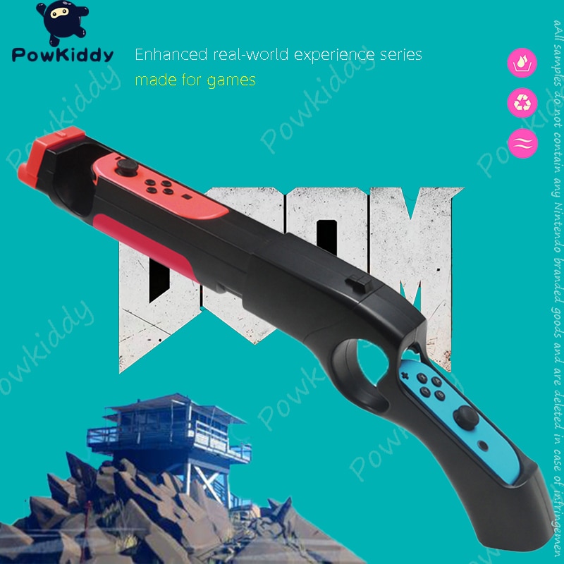 POWKIDDY For NSwitch Games Peripherals Induction Shooting Gun Grip Joy
