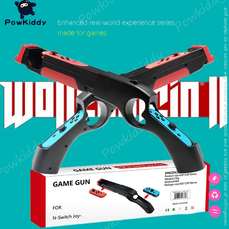 POWKIDDY For NSwitch Games Peripherals Induction Shooting Gun Grip Joy