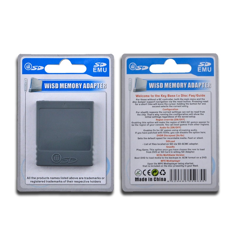 2021 SD Flash WISD Memory Card For Wii Adaptor Converter 