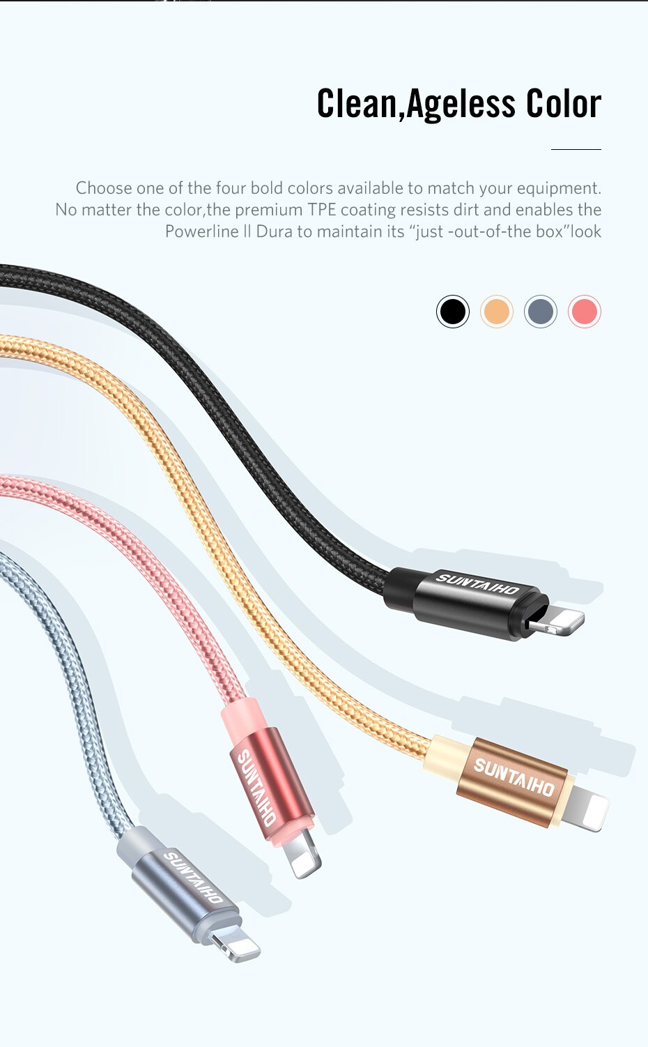 Suntaiho 2.4A USB Cable for iphone Charger cable XS max Xr X USB Fast Charging Cable for iPhone 8 7 6 5s Plus Phone Charger Cord