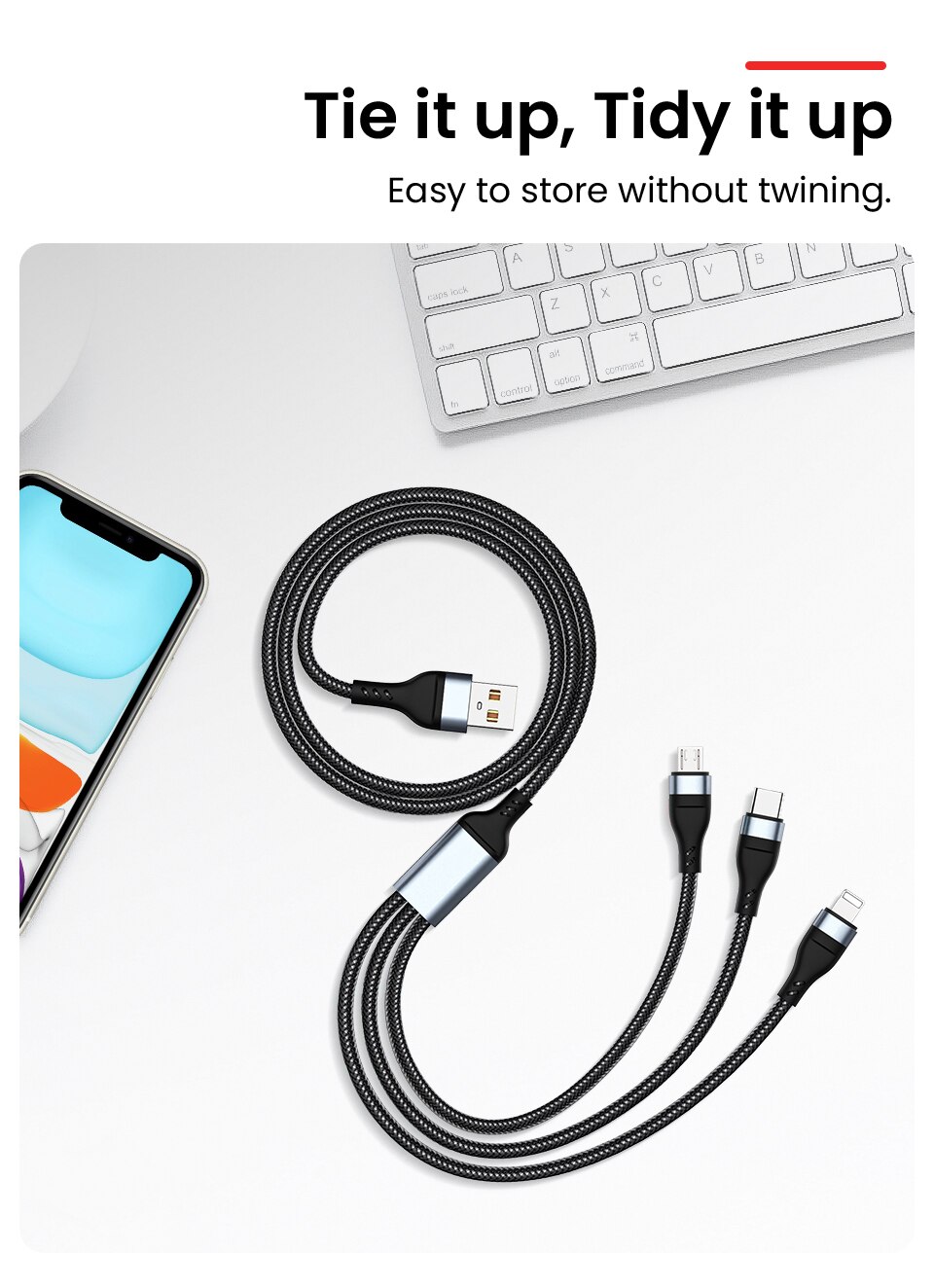 6A 3 in 1 SuperCharging Cable Micro USB Type-C Fast Charger Micro USB Type-C Data Cable For iPhone 14 13 Samsung Xiaomi Huawei 6A 3 in 1 SuperCharging Cable Micro USB Type-C Fast Charger Micro USB Type-C Data Cable For iPhone 14 13 Samsung Xiaomi Huawei