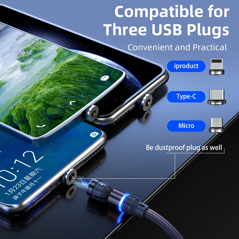 Hot Selling 540° Rotate Magnetic USB Cable Fast Type C Cable Data Charge Micro USB Cable For iPhone 11 Pro Xs X Samsung Xiaomi Hot Selling 540° Rotate Magnetic USB Cable Fast Type C Cable Data Charge Micro USB Cable For iPhone 11 Pro Xs X Samsung Xiaomi