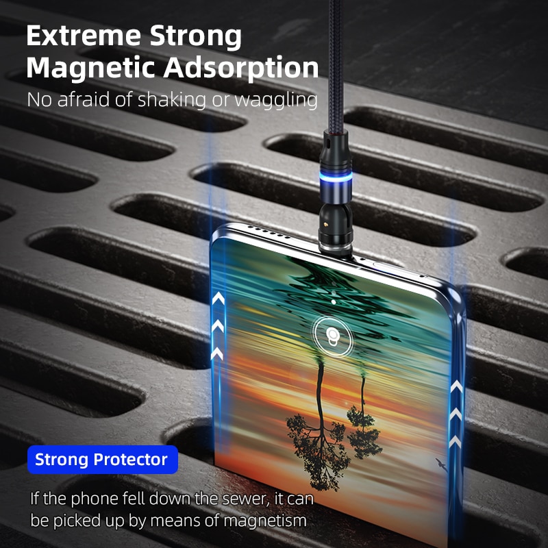 Hot Selling 540° Rotate Magnetic USB Cable Fast Type C Cable Data Charge Micro USB Cable For iPhone 11 Pro Xs X Samsung Xiaomi Hot Selling 540° Rotate Magnetic USB Cable Fast Type C Cable Data Charge Micro USB Cable For iPhone 11 Pro Xs X Samsung Xiaomi