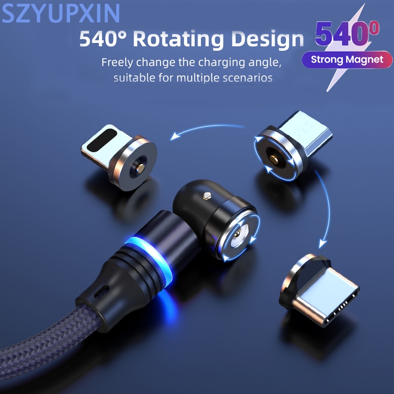 Hot Selling 540° Rotate Magnetic USB Cable Fast Type C Cable Data Charge Micro USB Cable For iPhone 11 Pro Xs X Samsung Xiaomi Hot Selling 540° Rotate Magnetic USB Cable Fast Type C Cable Data Charge Micro USB Cable For iPhone 11 Pro Xs X Samsung Xiaomi