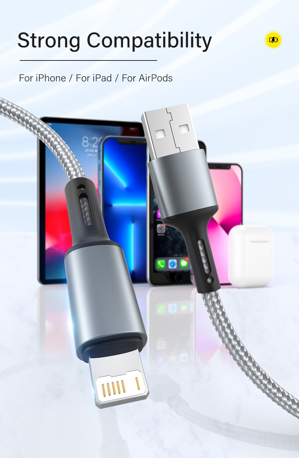 USB Cable For iPhone 14 13 12 11 Pro X XS Max 6 7 8 Plus SE Apple iPad Fast Charge Cord Origin Mobile Phone Charger Data Wire 3m