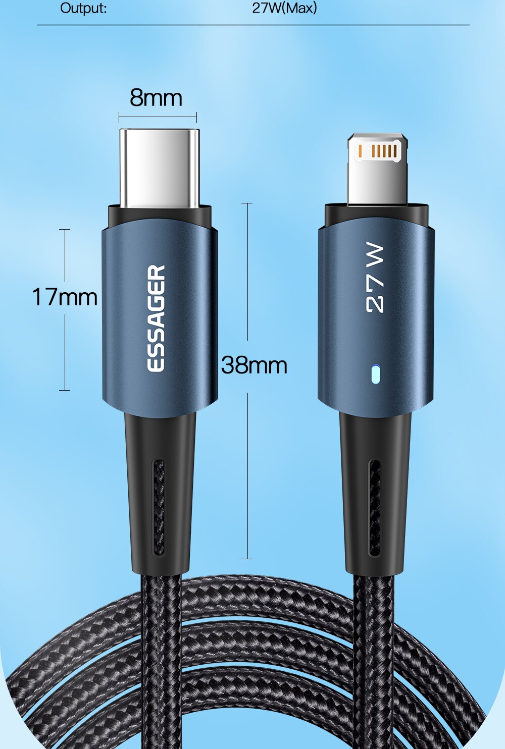 Essager USB C Cable For IPhone 14 13 12 11 pro Max XS 20W Fast Charging Cable Type C To Lighting Date Wire For iPad Macbook
