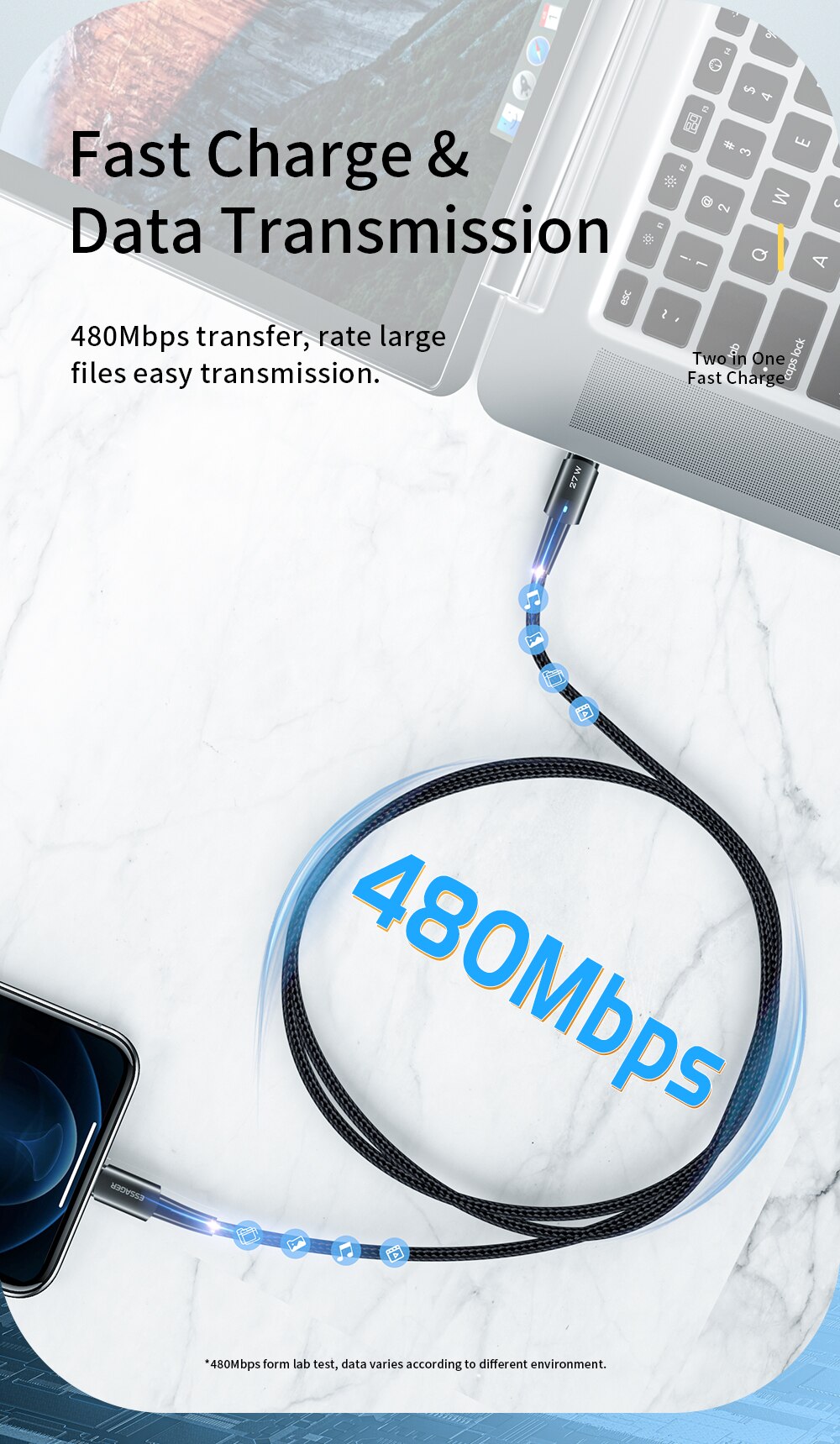 Essager USB C Cable For IPhone 14 13 12 11 pro Max XS 20W Fast Charging Cable Type C To Lighting Date Wire For iPad Macbook